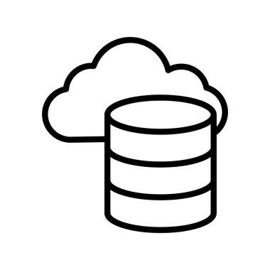 Bulut hesaplama izole edilmiş vektör simgesi kolayca düzenleyebilir ya da değiştirebilir