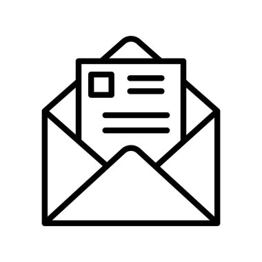 İş e- postası izole edilmiş Vektör simgesi kolayca düzenleyebilir ya da değiştirebilir