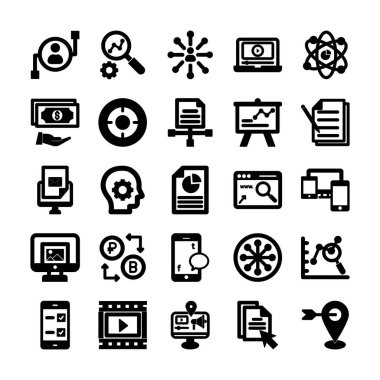 İnternet Pazarlama Simgeleri Kolayca düzenleyebilen ve düzenleyebilen