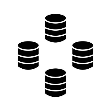 Veritabanı yönetim vektör simgesi kolayca düzenleyebilir ya da değiştirebilir