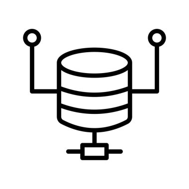 Veritabanı Yazılım Vektörü simgesi kolayca düzenleyebilir ya da değiştirebilir