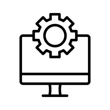 Kolayca düzenleyebilen veya düzenleyebilen Ekran Ayarları Vektör simgesi