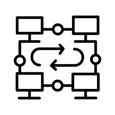 Kolayca düzenleyebilen ve düzenleyebilen veritabanı paylaşım vektörü simgesi