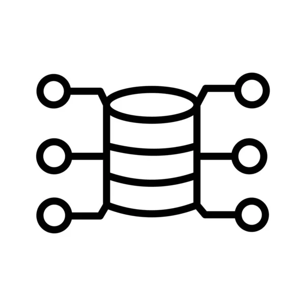 Databasebeheer Vectoricoon Dat Eenvoudig Kan Wijzigen Bewerken — Stockvector