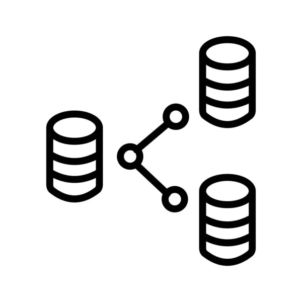 Administración Base Datos Vector Icono Que Puede Modificar Editar Fácilmente — Vector de stock