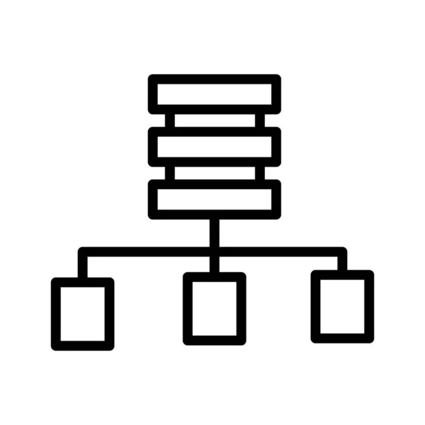 Hierarquia Dados Ícone Vetorial Que Pode Facilmente Modificar Editar — Vetor de Stock