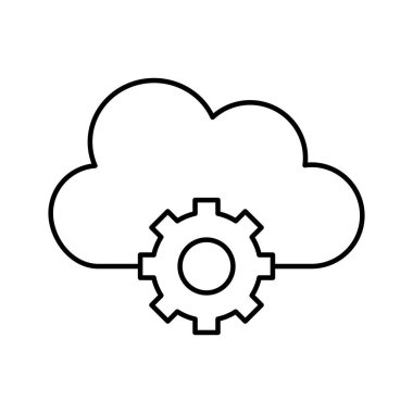 Kolayca düzenleyebilen ya da düzenleyebilen bulut hesap vektörü simgesi