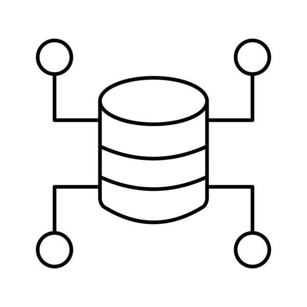 Infraestructura Datos Icono Vectorial Que Puede Modificar Editar Fácilmente — Vector de stock