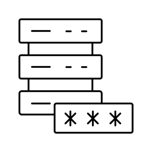 Пароль Бази Даних Векторна Піктограма Яка Може Легко Змінювати Або — стоковий вектор