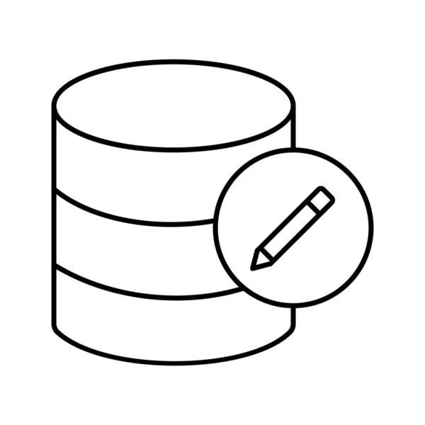 Editor Base Datos Vector Icono Que Puede Modificar Editar Fácilmente — Vector de stock