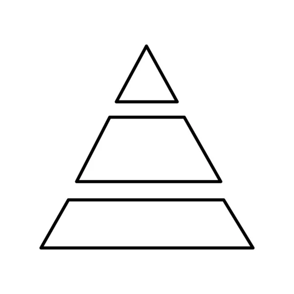 金字塔图矢量图标 可以很容易地修改或编辑 — 图库矢量图片