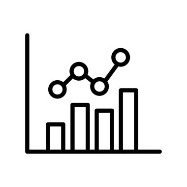 Kolayca düzenleyebilen veya düzenleyebilen çubuk grafik vektörü simgesi