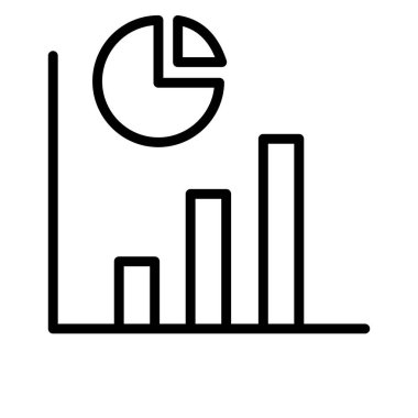 Kolayca düzenleyebilen veya düzenleyebilen çubuk grafik vektörü simgesi