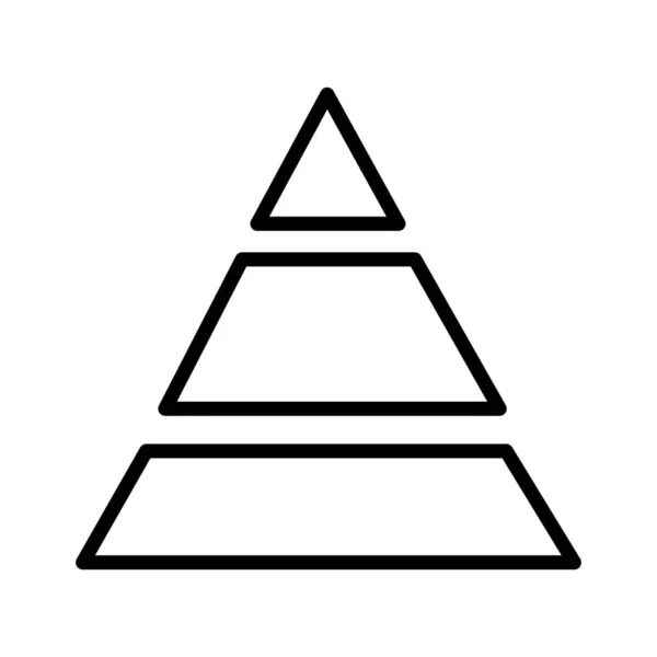 Gráfico Pirâmide Ícone Vetorial Que Pode Facilmente Modificar Editar —  Vetores de Stock