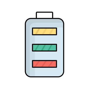 Kolayca değiştirilebilen veya düzenlenebilen pil vektörü simgesi