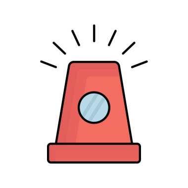 polis siren vektör simgesi kolayca düzenleyebilir veya değiştirebilir