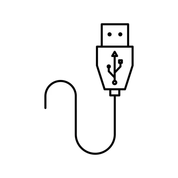 Data Cable Vector Icon Which Can Easily Modify Edit — Stock Vector