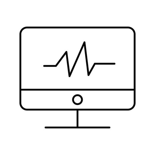 Ikona Heartbeat Vector Która Może Łatwo Modyfikować Lub Edytować — Wektor stockowy