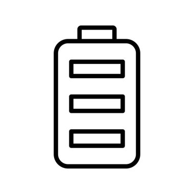 Kolayca değiştirilebilen veya düzenlenebilen pil vektörü simgesi