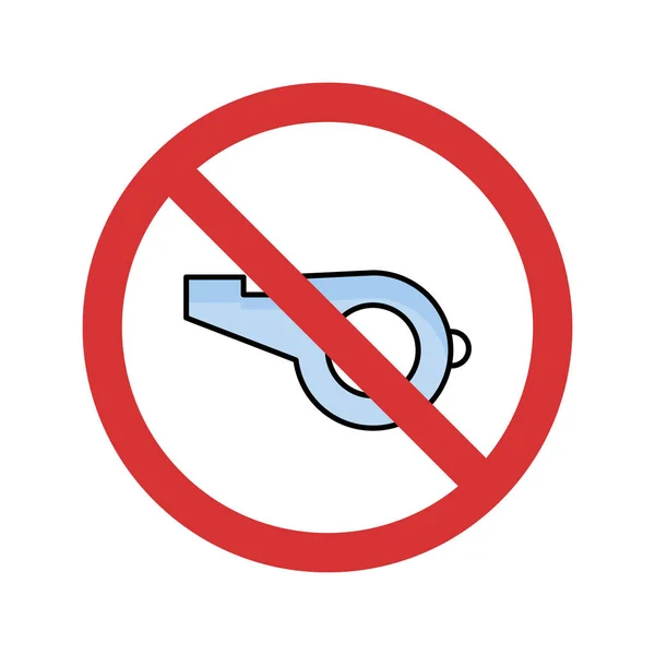 Stop Whistle Icono Vector Aislado Que Puede Modificar Editar Fácilmente — Vector de stock