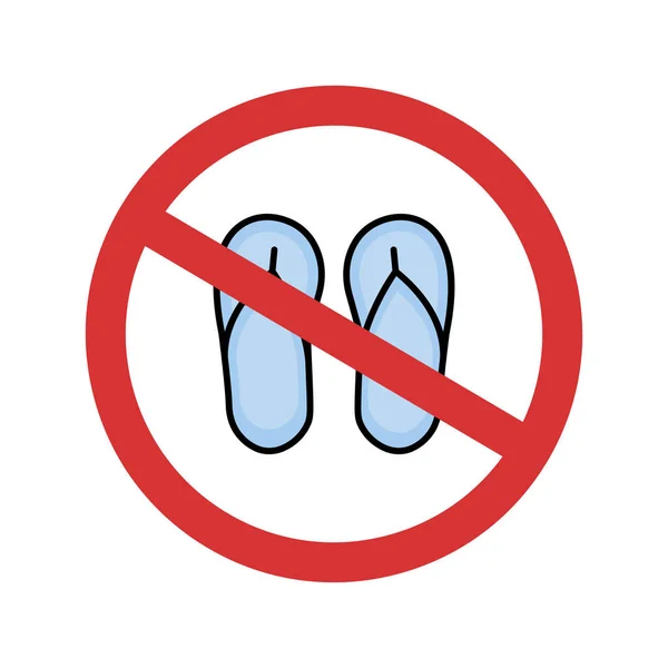 Stop Flip Flops Isolated Vector Icon Which Can Easily Modify — Stock Vector