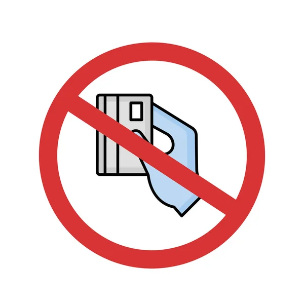 Stop Kreditkarte Isolierte Vektor Symbol Das Leicht Ändern Oder Bearbeiten — Stockvektor