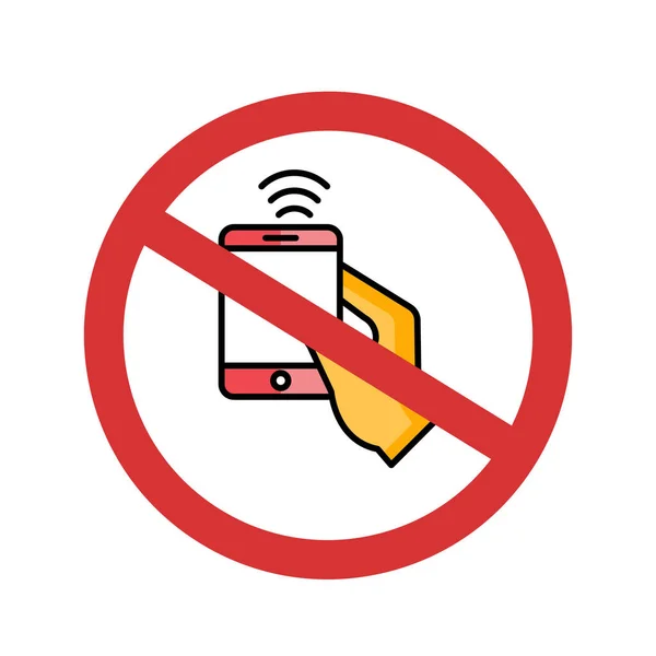 Stop Mobile Wifi Icono Vector Aislado Que Puede Modificar Editar — Vector de stock