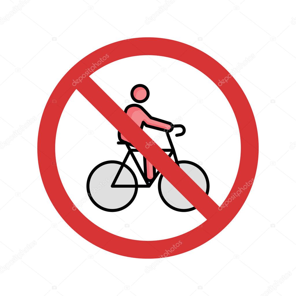 Stop bicycle Isolated Vector icon which can easily modify or edit