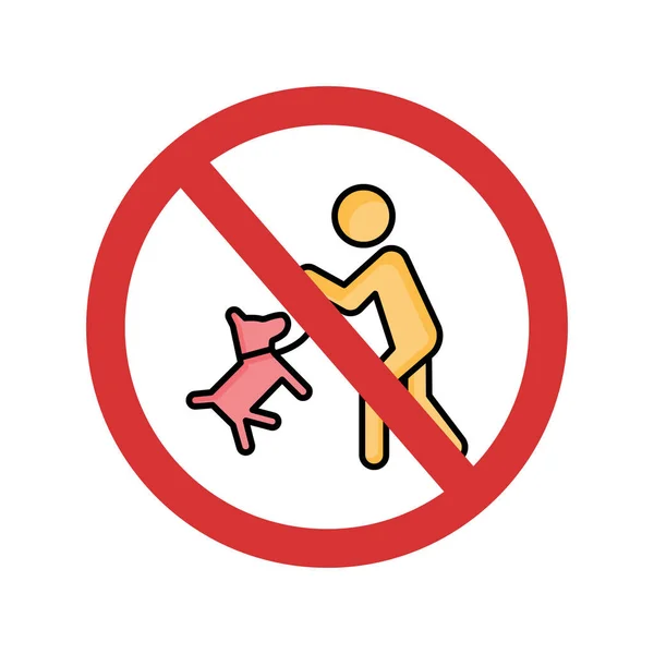 Stop Dog Isolated Vector Symbol Das Leicht Geändert Oder Bearbeitet — Stockvektor