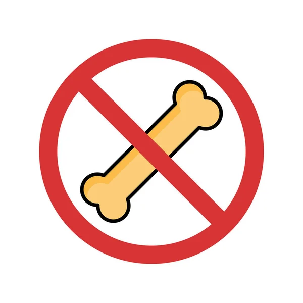 Stop Bone Icono Vector Aislado Que Puede Modificar Editar Fácilmente — Vector de stock