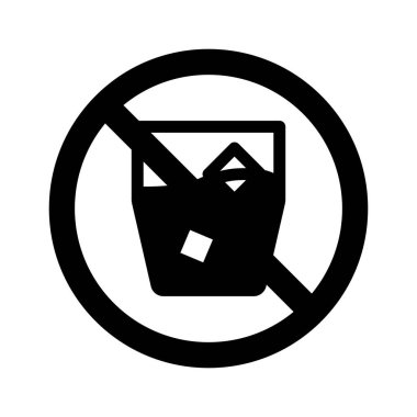 Soğuk içecek izole edilmiş vektör simgesini durdur. Bu simge kolayca değiştirilebilir ya da düzenlenebilir