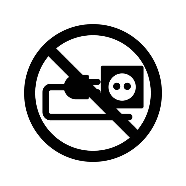 Stop Plug Isolated Vector Pictogram Dat Gemakkelijk Kan Wijzigen Bewerken — Stockvector