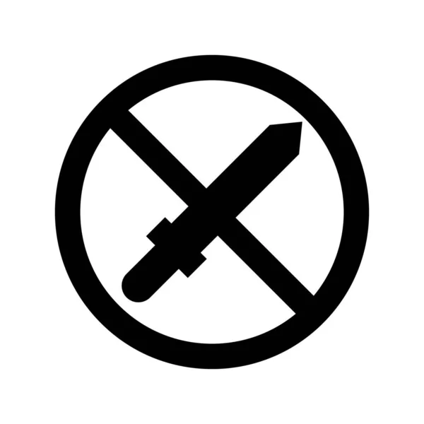 Stop Sword Icono Vector Aislado Que Puede Modificar Editar Fácilmente — Archivo Imágenes Vectoriales
