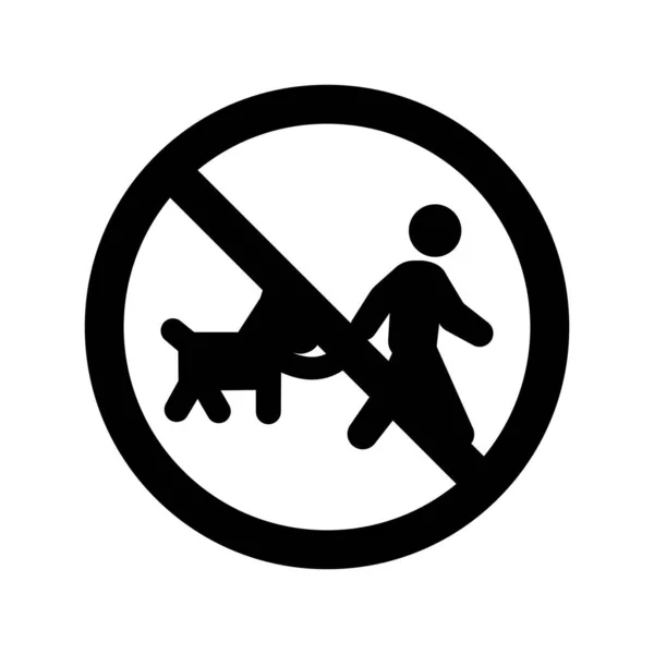 Stop Dog Isolated Vector Symbol Das Leicht Geändert Oder Bearbeitet — Stockvektor