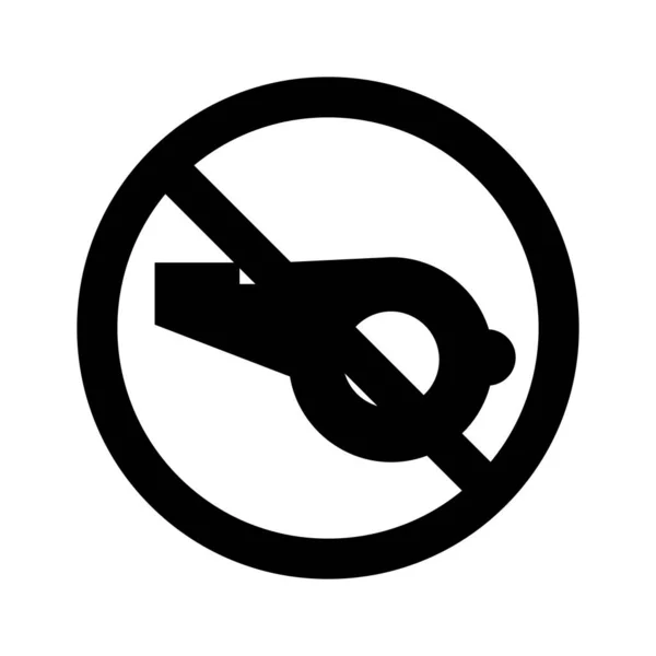 Stop Whistle Icono Vector Aislado Que Puede Modificar Editar Fácilmente — Vector de stock