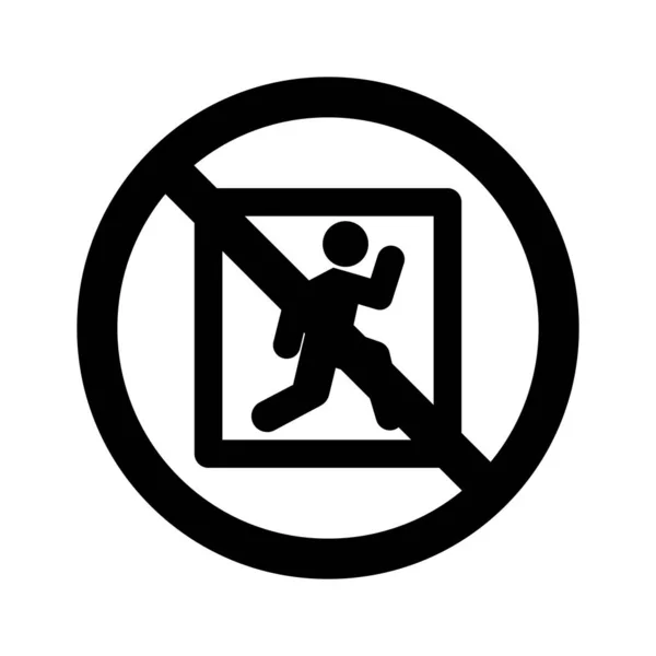 Stop Baby Skating Isolated Vector Icon Which Can Easily Modify — Stock Vector