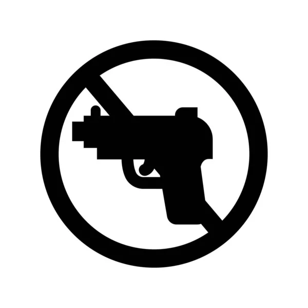 Stop Gun Icono Vector Aislado Que Puede Modificar Editar Fácilmente — Archivo Imágenes Vectoriales