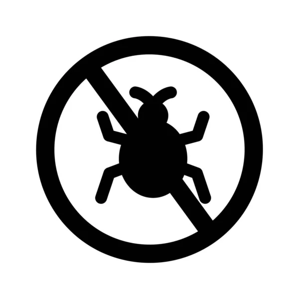 Stop Bug Isolated Vector Icon Which Can Easily Modify Edit — Stock Vector