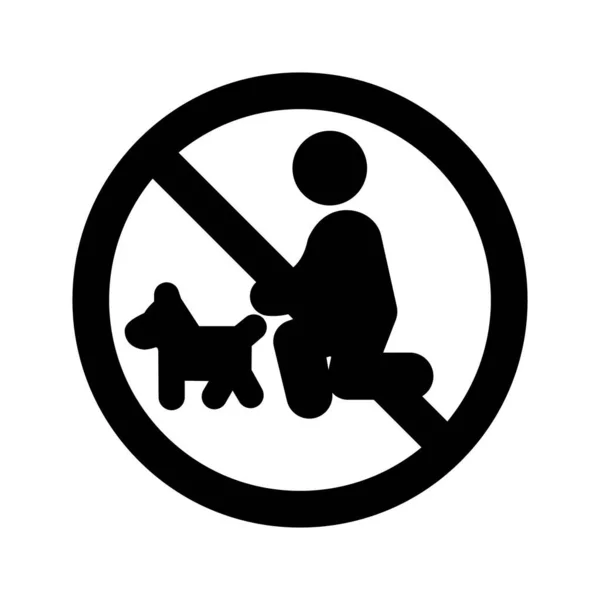 Stop Dog Isolated Vector Symbol Das Leicht Geändert Oder Bearbeitet — Stockvektor