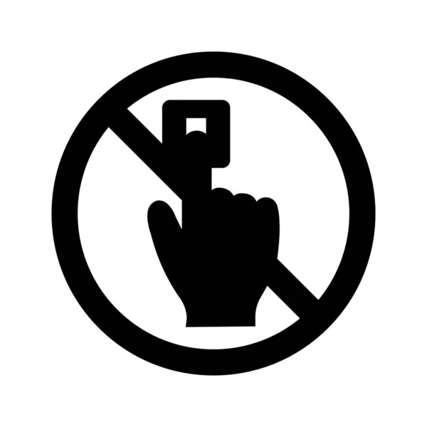 Stop Touch Isolated Vector Symbol Das Leicht Geändert Oder Bearbeitet — Stockvektor