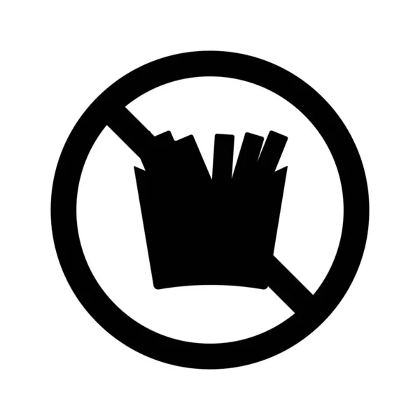 Stop Fries Isolated Vector Icône Qui Peut Facilement Modifier Modifier — Image vectorielle