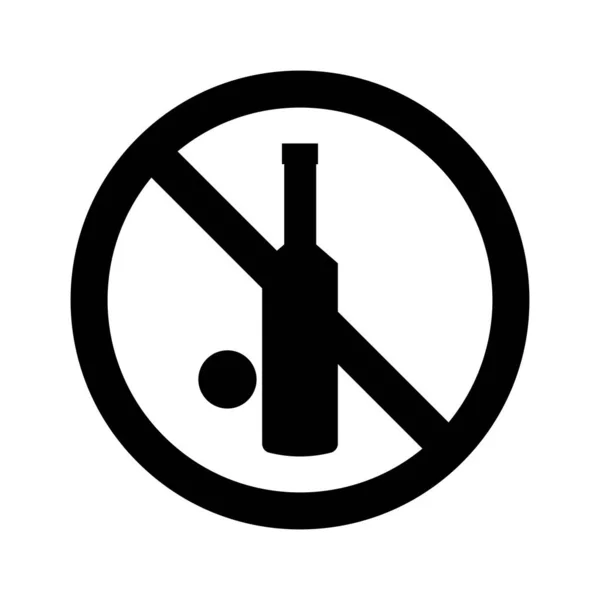 Stop Bat Ball Geïsoleerde Vector Pictogram Dat Gemakkelijk Kan Wijzigen — Stockvector