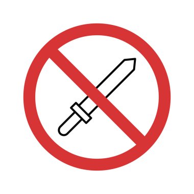 Kolayca düzenleyebilen ve düzenleyebilen Kılıç İzole Edilmiş Vektör simgesini durdur