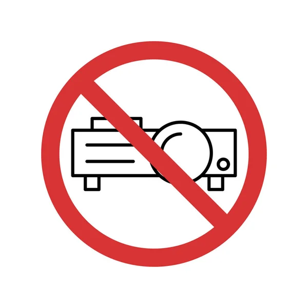 Stop Projector Isolated Vector Icon Which Can Easily Modify Edit — Stock Vector