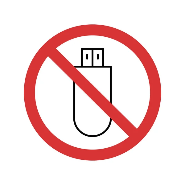 Stop Usb Isolated Vector Pictogram Dat Gemakkelijk Kan Wijzigen Bewerken — Stockvector