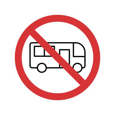 Kolayca değiştirebilen ya da düzenleyebilen otobüs izole edilmiş vektör simgesini durdur
