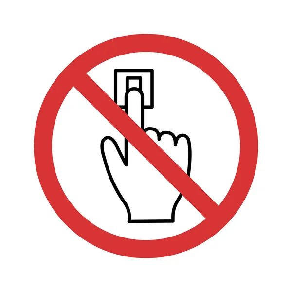 Stop Touch Isolated Vector Ícone Que Pode Facilmente Modificar Editar — Vetor de Stock