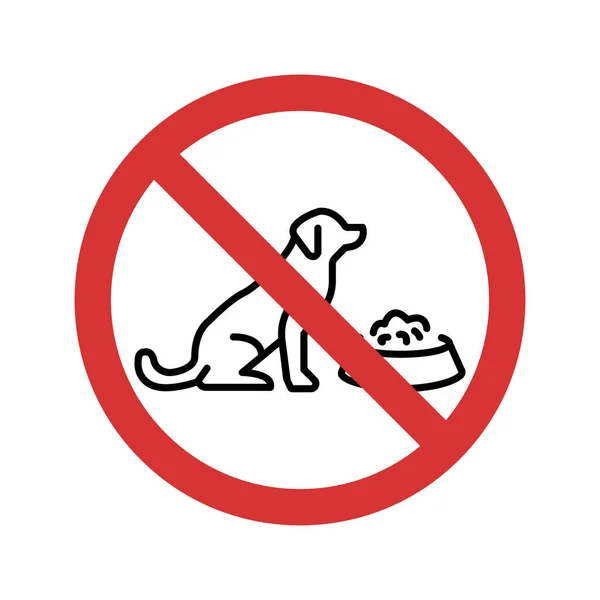 Stop Pet Food Isolated Vector Symbol Das Leicht Geändert Oder — Stockvektor