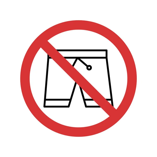 Stop Shorts Isolated Vector Icon Which Can Easily Modify Edit — Stock Vector