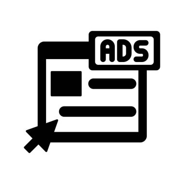 Kolayca düzenleyebilen veya düzenleyebilen reklam vektörü simgesi